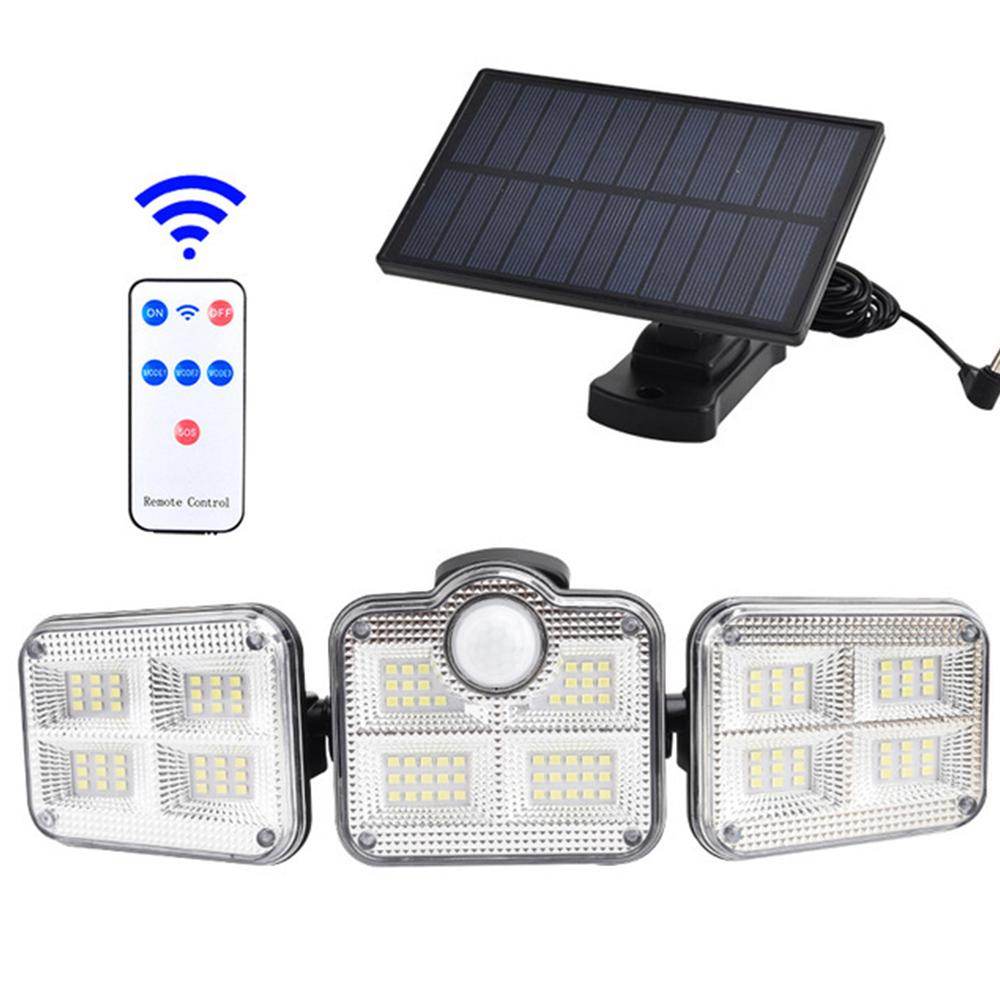 Solar Sensor Light 122 LED 3Head Outdoor Spotlight with 3 Modes - Big J's Showstoppin' Store